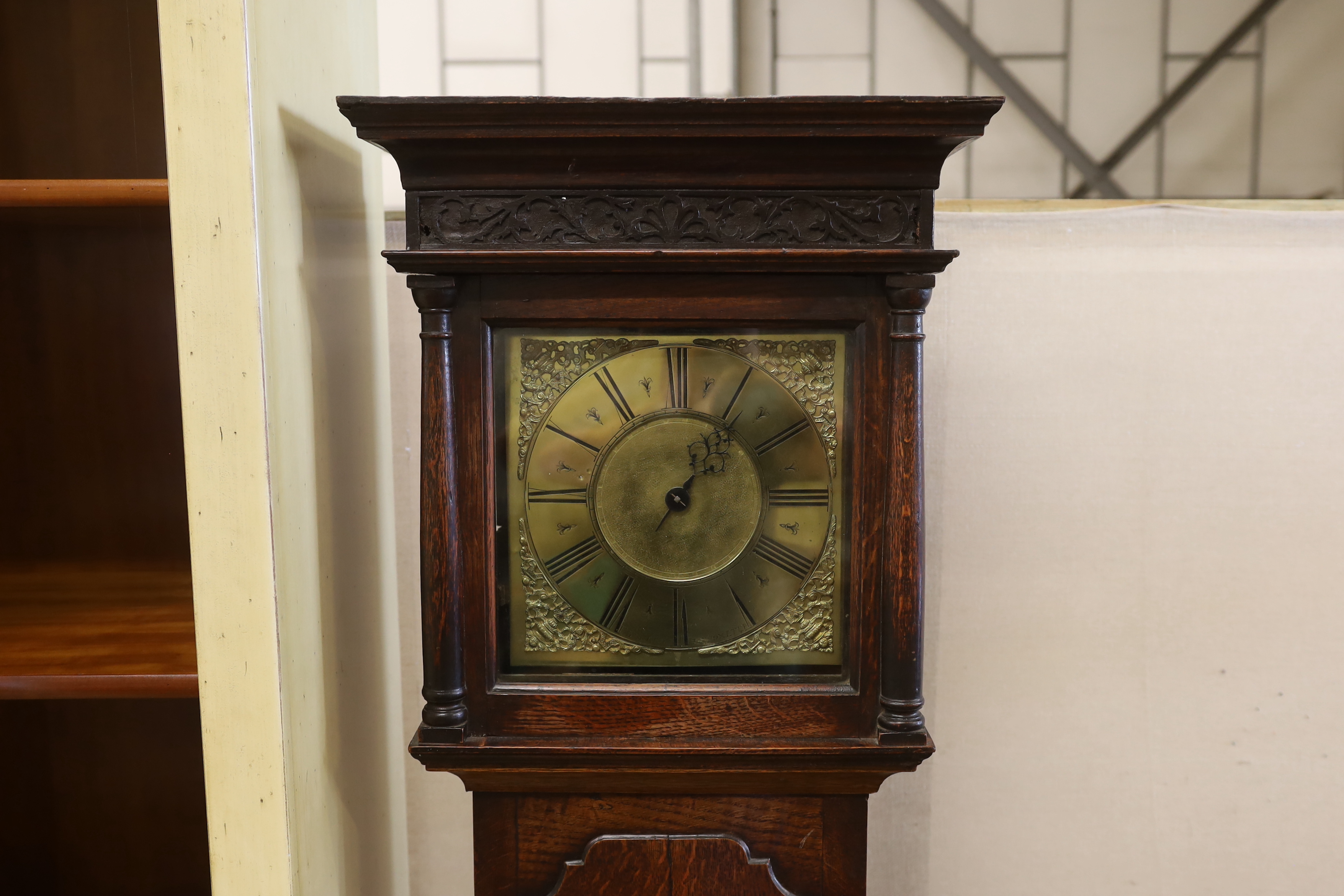 Bayley of Uttoxeter. A George III oak longcase clock, height 185cm